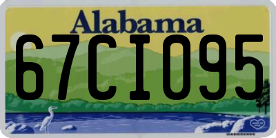 AL license plate 67CI095