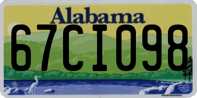 AL license plate 67CI098