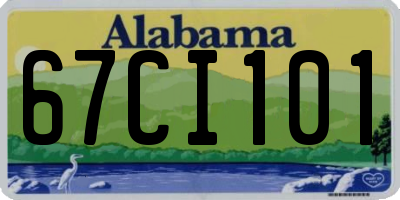 AL license plate 67CI101