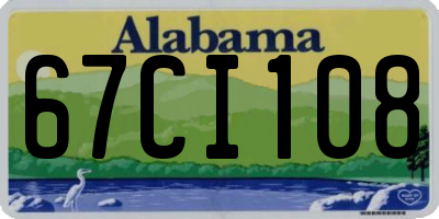 AL license plate 67CI108