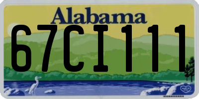 AL license plate 67CI111