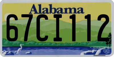 AL license plate 67CI112