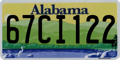 AL license plate 67CI122