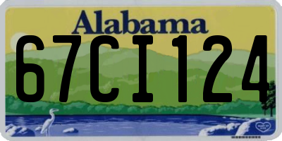 AL license plate 67CI124