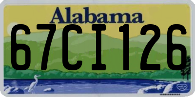 AL license plate 67CI126