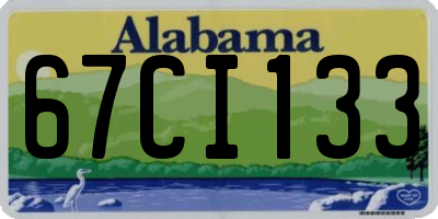 AL license plate 67CI133