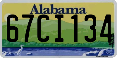 AL license plate 67CI134