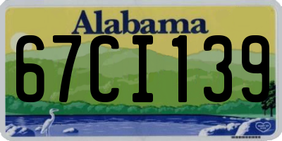 AL license plate 67CI139