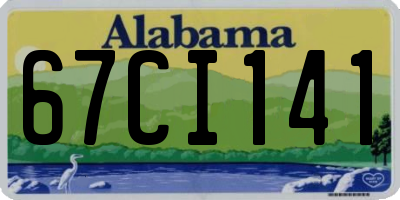 AL license plate 67CI141