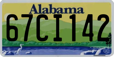 AL license plate 67CI142