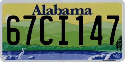 AL license plate 67CI147