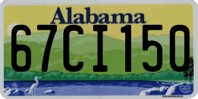 AL license plate 67CI150