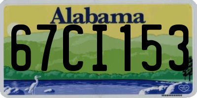 AL license plate 67CI153