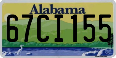 AL license plate 67CI155