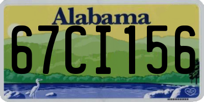 AL license plate 67CI156