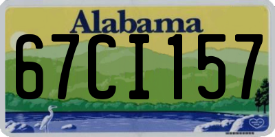 AL license plate 67CI157