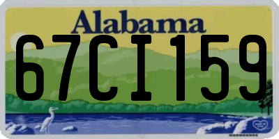 AL license plate 67CI159