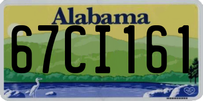 AL license plate 67CI161