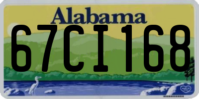 AL license plate 67CI168