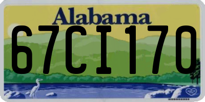 AL license plate 67CI170