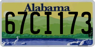 AL license plate 67CI173