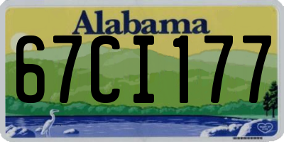 AL license plate 67CI177