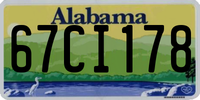 AL license plate 67CI178