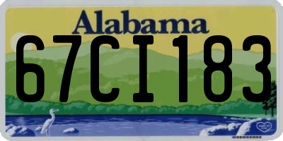 AL license plate 67CI183