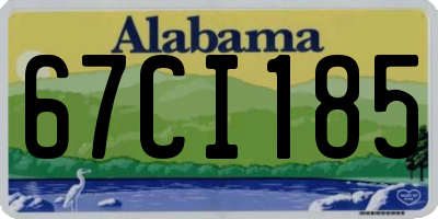 AL license plate 67CI185