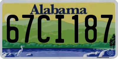 AL license plate 67CI187