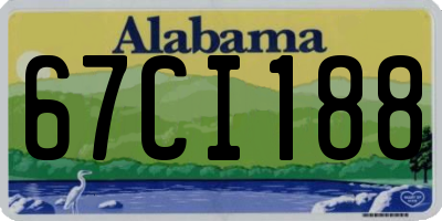 AL license plate 67CI188