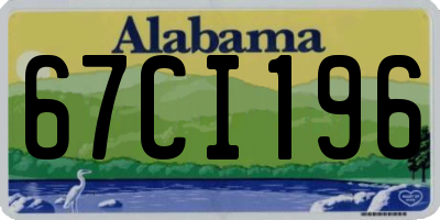 AL license plate 67CI196