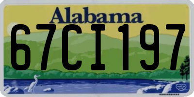 AL license plate 67CI197