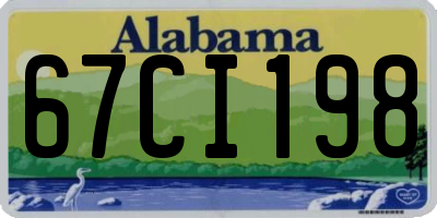 AL license plate 67CI198