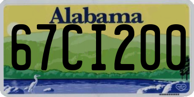 AL license plate 67CI200