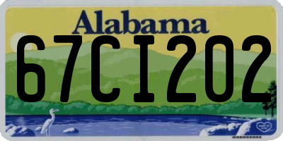 AL license plate 67CI202