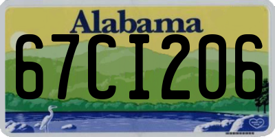 AL license plate 67CI206
