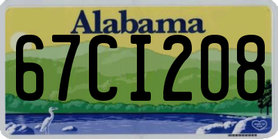 AL license plate 67CI208