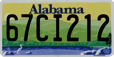 AL license plate 67CI212