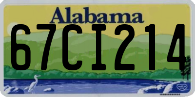 AL license plate 67CI214