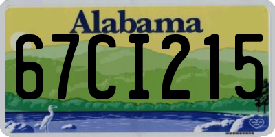 AL license plate 67CI215