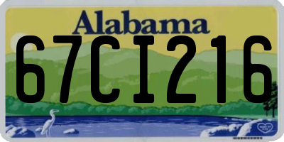 AL license plate 67CI216