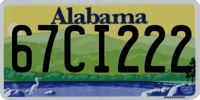 AL license plate 67CI222