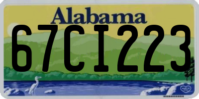 AL license plate 67CI223