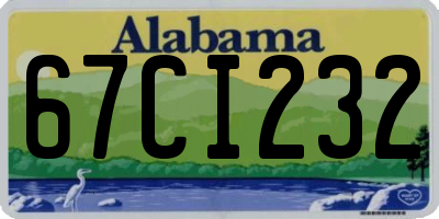 AL license plate 67CI232