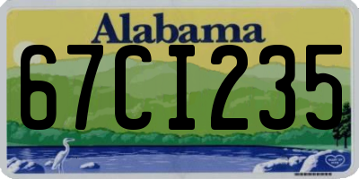 AL license plate 67CI235