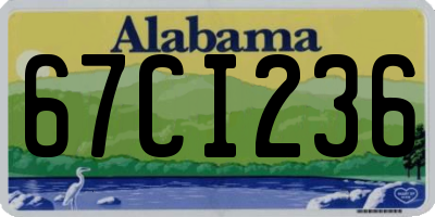 AL license plate 67CI236