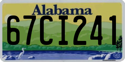 AL license plate 67CI241