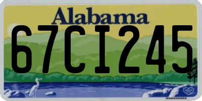AL license plate 67CI245