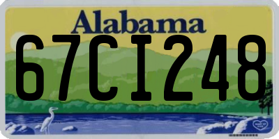 AL license plate 67CI248